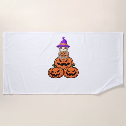 Luiaard Halloween Premium T-shirt Strandlaken (Voorkant)