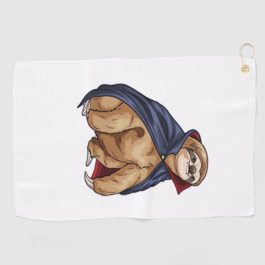 Luiaard Halloween Vampire Classic T-shirt Golfhanddoek (Horizontaal)