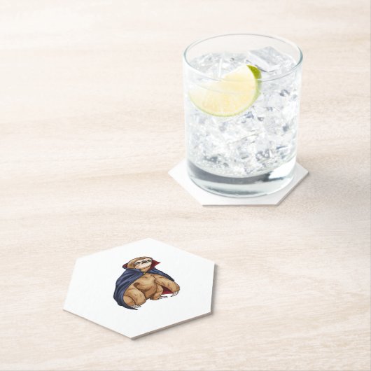 Luiaard Halloween Vampire Classic T-shirt Kartonnen Onderzetters (Insitu)