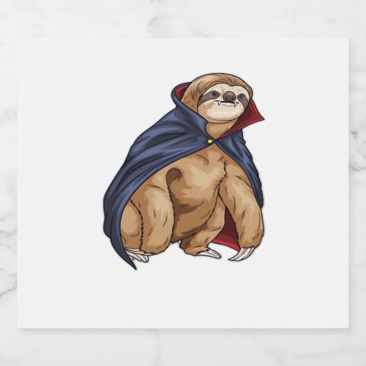 Luiaard Halloween Vampire Classic T-shirt Sparkling Wijnetiket (Enkel label)