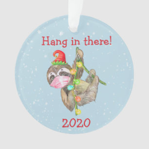 Luiaard Hang Daar Kerstmasker 2020 Ornament