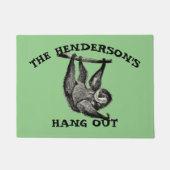 Luiaard Hang Out Sjabloon Deurmat (Voorkant)