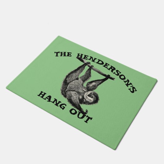 Luiaard Hang Out Sjabloon Deurmat (Schuin)