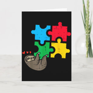 Luiaard Hangen Puzzel Schattig Autisme Bewustzijn Kaart