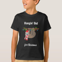 Luiaard Hanging Out voor Kerstmis T-shirt