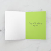 Luiaard hangt daar bemoedigende positieve woorden  kaart (Binnen)