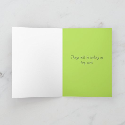 Luiaard hangt daar bemoedigende positieve woorden  kaart (Binnen)