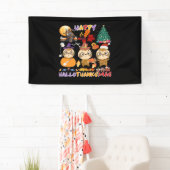 Luiaard Happy Hallothanksmas Grappig Halloween Tha Spandoek (Insitu)