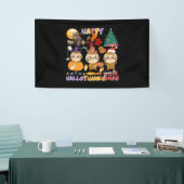 Luiaard Happy Hallothanksmas Grappig Halloween Tha Spandoek (Beurs)