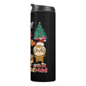 Luiaard Happy Hallothanksmas Grappig Halloween Tha Thermosbeker (Geroteerd rechts)