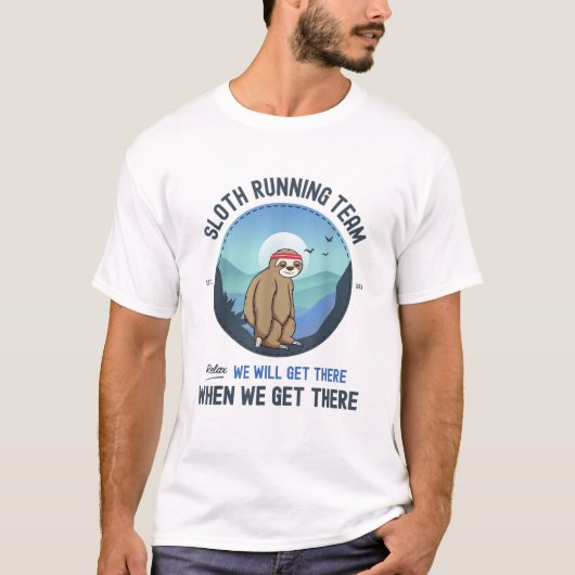Luiaard Hardloopshirt T-Shirt (Voorkant)