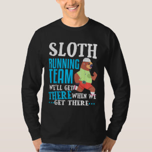 Luiaard hardloopteam Funny Half Marathon 5k hardlo T-shirt