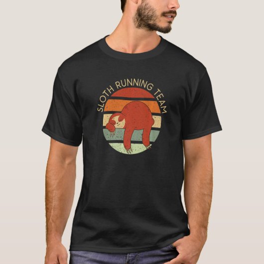 Luiaard hardloopteam Funny Slow Runner Luiaardlief T-shirt (Voorkant)