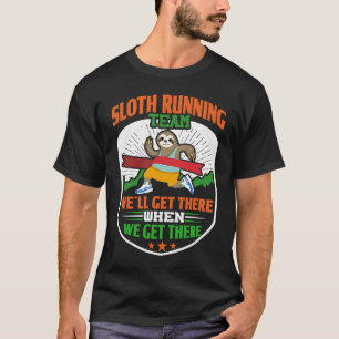 Luiaard hardloopteam Grappige luie luiaard T-shirt