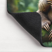 Luiaard Het eten van een Rainbow Ice Cream Cone Muismat (Hoek)