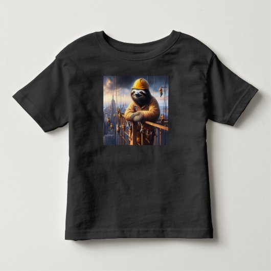 Luiaard Het werken van het Hoge Staal Kinder Shirts (Voorkant)