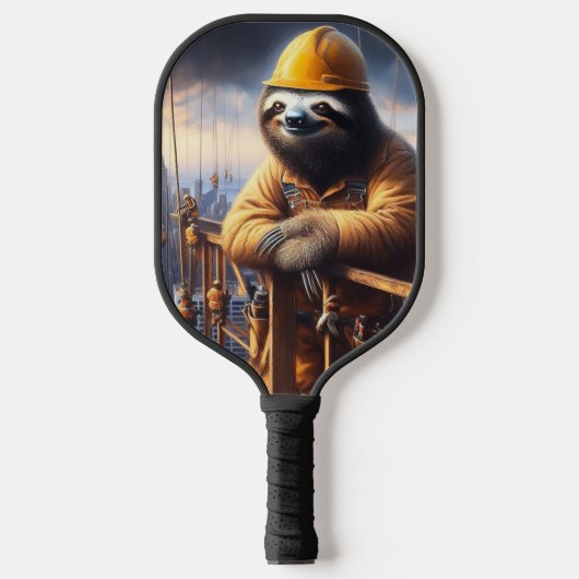 Luiaard Het werken van het Hoge Staal Pickleball Paddle (Voorkant)