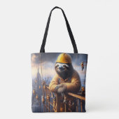 Luiaard Het werken van het Hoge Staal Tote Bag (Achterkant)