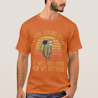 Luiaard Hikingeam We zullen Camping Grappig grappi T-shirt