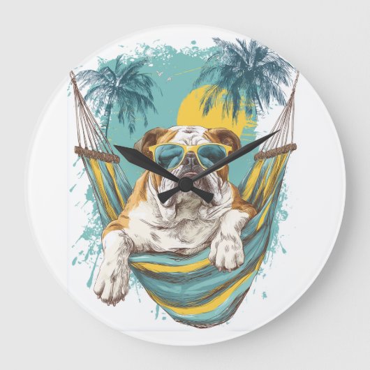 Luiaard Hond � Lui Grappig Puppy Grote Klok (Voorkant)