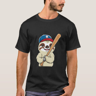 Luiaard Honkbalspeler T-shirt