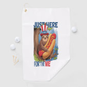 Luiaard Hot Dog 4 juli BBQ Golfhanddoek (Insitu)