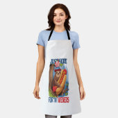 Luiaard Hot Dog 4 juli BBQ Schort (Gedragen)