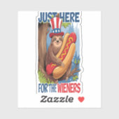 Luiaard Hot Dog 4 juli BBQ Sticker (Vel)