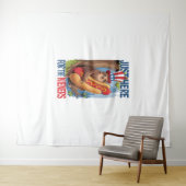 Luiaard Hot Dog 4 juli BBQ Wandkleed (In Situ (horizontaal))