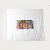 Luiaard Hot Dog 4 juli BBQ Wandkleed (Voorkant (horizontaal))