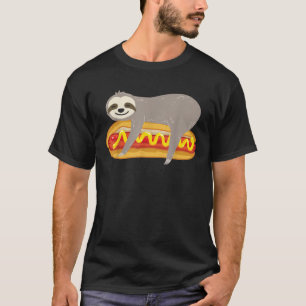 Luiaard Hot Dog Buns Lover BBQ Foodie Zomer Mannen T-shirt