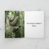 Luiaard Hou Vol Encouragement Kaart (Binnen)