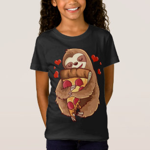 luiaard houdt knuffelen peperoni pizza slice grapp t-shirt