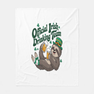 Luiaard Iers Drinken St. Patrick's Dag Fleece Deken