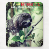 Luiaard in boomfoto muismat (Voorkant)