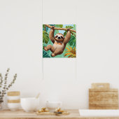 Luiaard in een boom poster (Keuken)