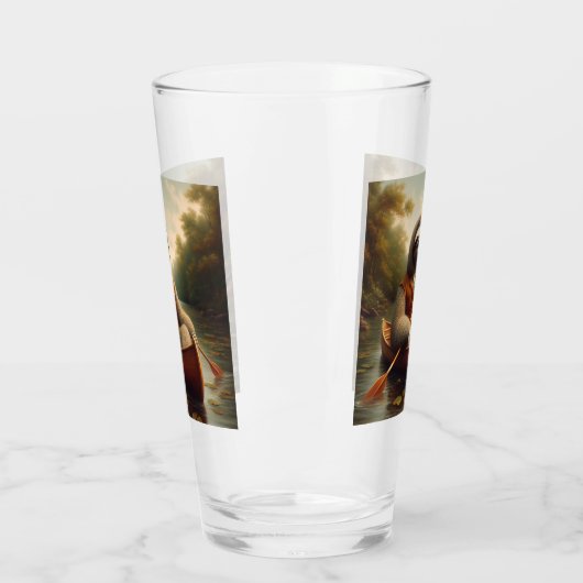 Luiaard in een kano glas (Links)