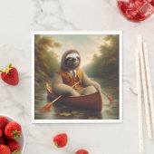 Luiaard in een kano servet (Insitu)