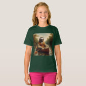 Luiaard in een kano t-shirt (Voorkant volledig)