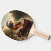 Luiaard in een kano tafeltennisbatje (Zijkant)