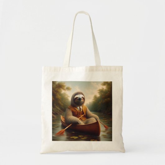 Luiaard in een kano tote bag (Voorkant)