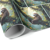 Luiaard in een regenwoud cadeaupapier (Rol Hoek)