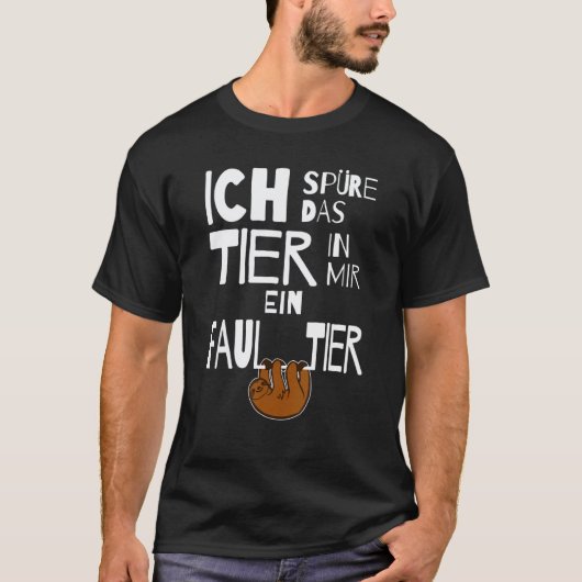 Luiaard in Mir Zeggend Idee T-shirt (Voorkant)