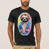 luiaard in pak t-shirt (Voorkant)