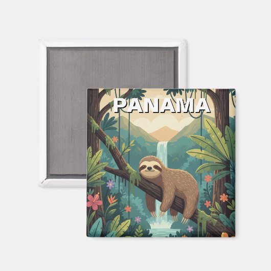 Luiaard in regenwoud Panama Magneet (Voorkant / Achterkant)