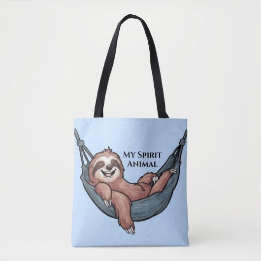 Luiaard in relax tote bag (Voorkant)