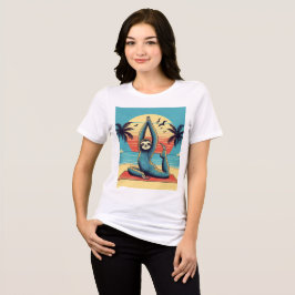 Luiaard in Yoga Pose Unisex Tri-Blend Shirt