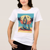 Luiaard in Yoga Pose Unisex Tri-Blend Shirt (Voorkant)