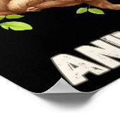 Luiaard is mijn geest dier - luie dutten grappig S Poster (Hoek)