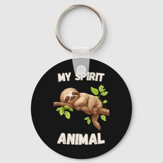 Luiaard is mijn geest dier - luie dutten grappig S Sleutelhanger (Voorkant)